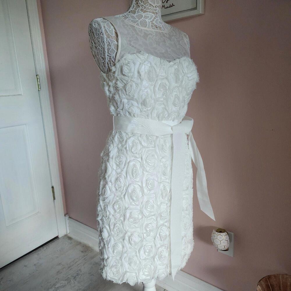 LKNW J Crew White rosebloom 100% SILK Dress 2 UNIQUE love this flawless